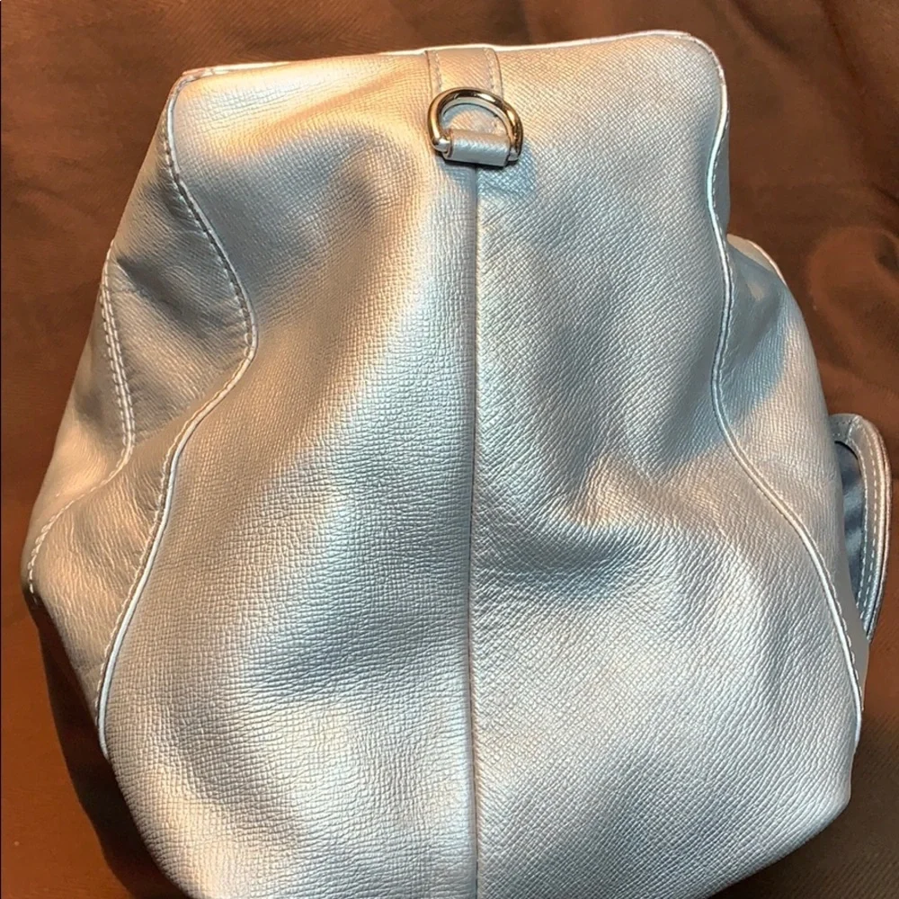 Coach Silver Metallic leather shoulder/satchel bag